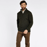 Dubarry Mens Callaghan Sweater in Olive | Eland Lodge